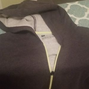 Hoodie Gray and lime green